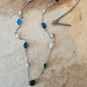 Gorgeous Multi-Colored Beaded Long Necklace.